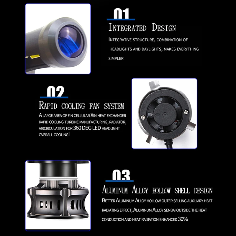 Качественный Мини Canbus лампада H4 H 7 светодиодные фары 12V 8000lm 6500K 60w H3 h1 9005 9006 H8 h9 h11 9012 лампы