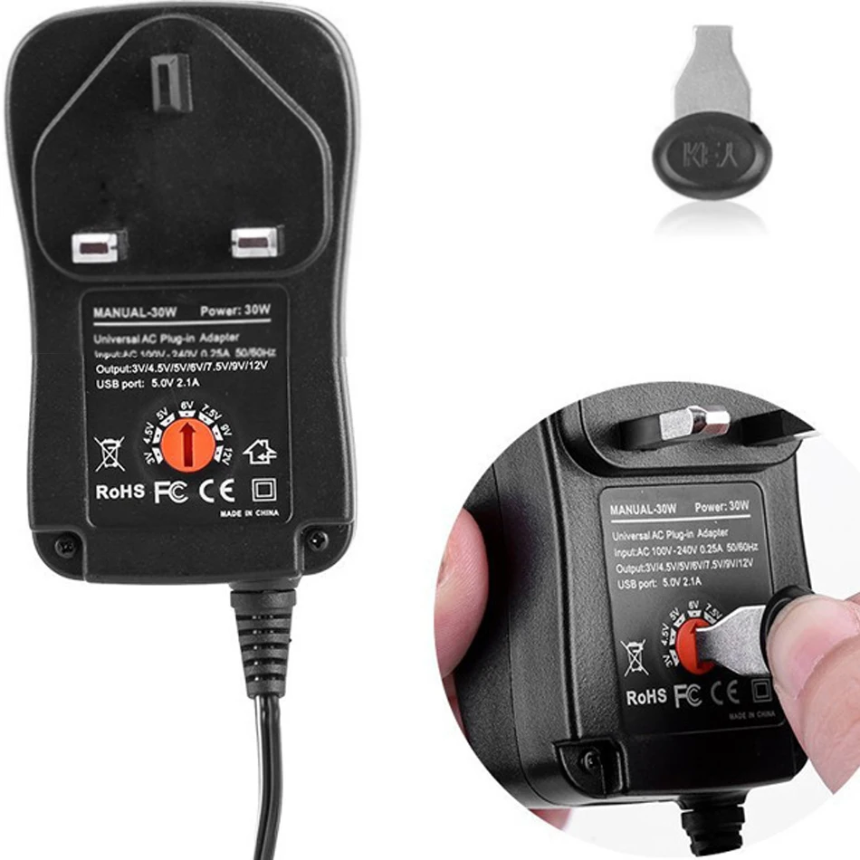 

Multifunction 30W Adjustable Camera Power Supply 3-12V Adjustment Security Video Surveillance Camera Monitor CCTV Accessories