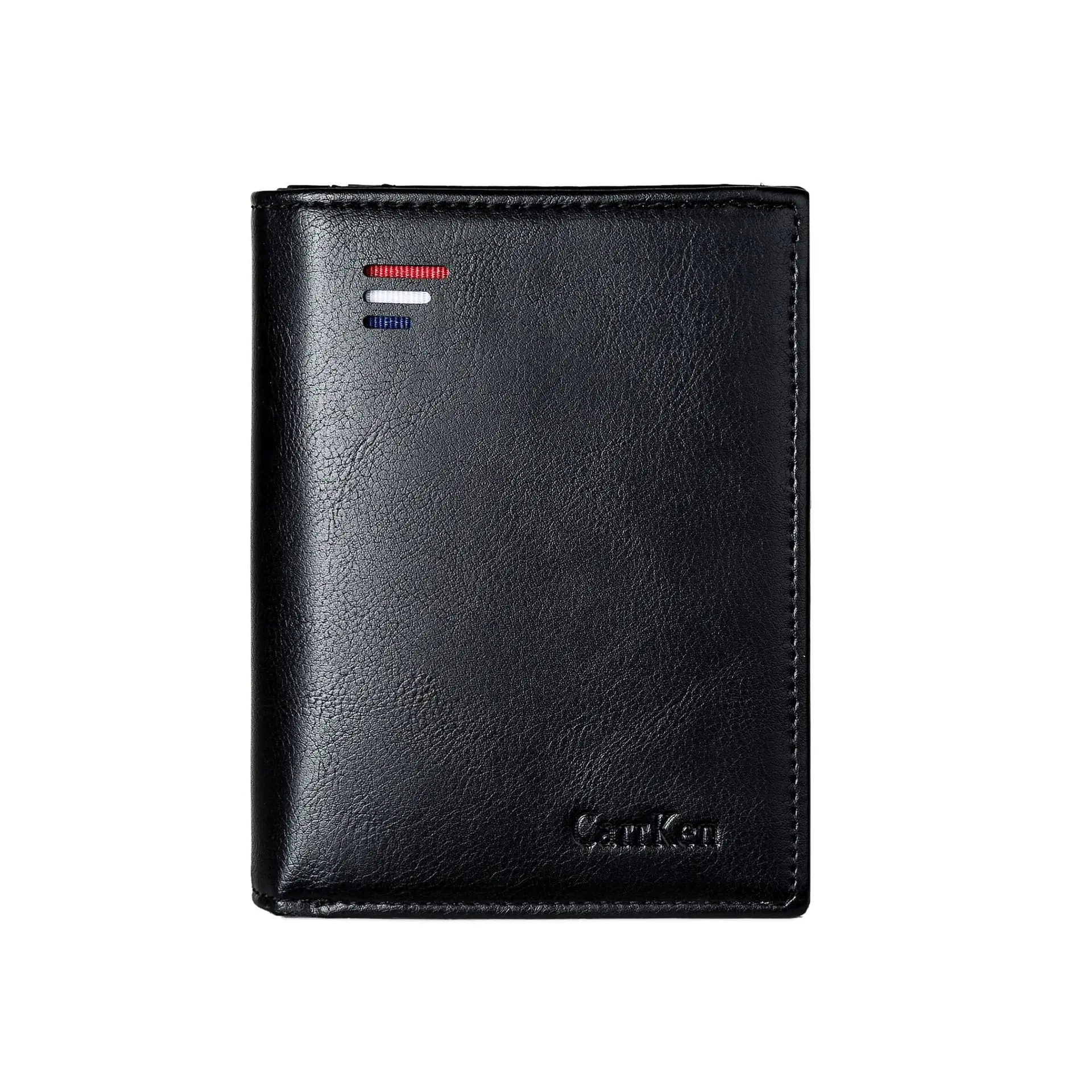 Новинка, мужской кошелек, посылка для карт, кошелек для монет, вертикальный, Ретро стиль, многофункциональный, полиуретановый кошелек на молнии, модные стандартные кошельки - Цвет: Черный