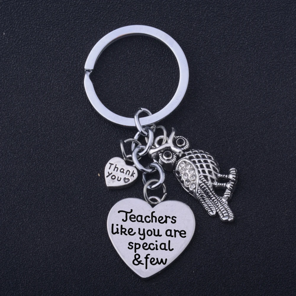 

36PC Teachers Like You Are Special & Few Keyrings Thank You Love Heart Charm Keychains Owl Pendant Teacher's Day Gifts Jewelry