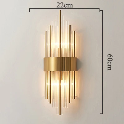 Modern crystal wall lamp gold sconce lights AC110V 220V fashion luxury lustre living room bedroom light fixtures - Цвет абажура: B Gold