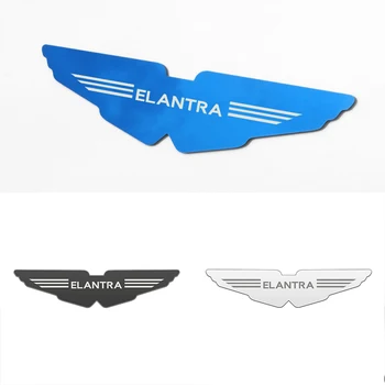 

New Car styling stainless steel car body decorative stickers emblem decoration decals for Hyundai Elantra Accessories