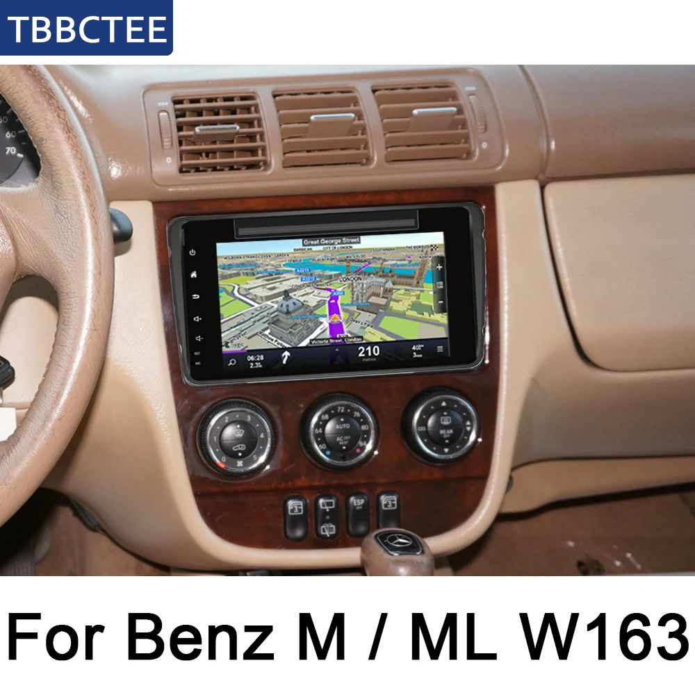 Для Mercedes Benz M/ML W163 1998~ 2002 NTG автомобильный dvd-плеер ips ЖК-экран gps навигация Android система Радио Аудио Видео Стерео