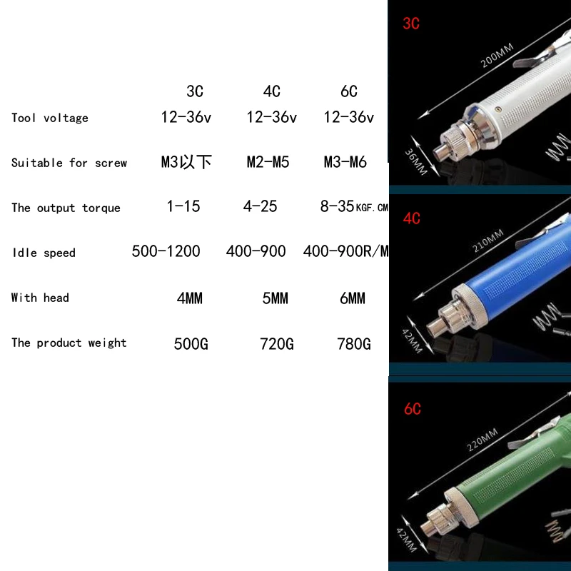 LAMEZIA Motor-driven Screw Driver Special Workmanship Power Fine Type 3c/4c/6c Electric Group Fine Workmanship Motor-driven