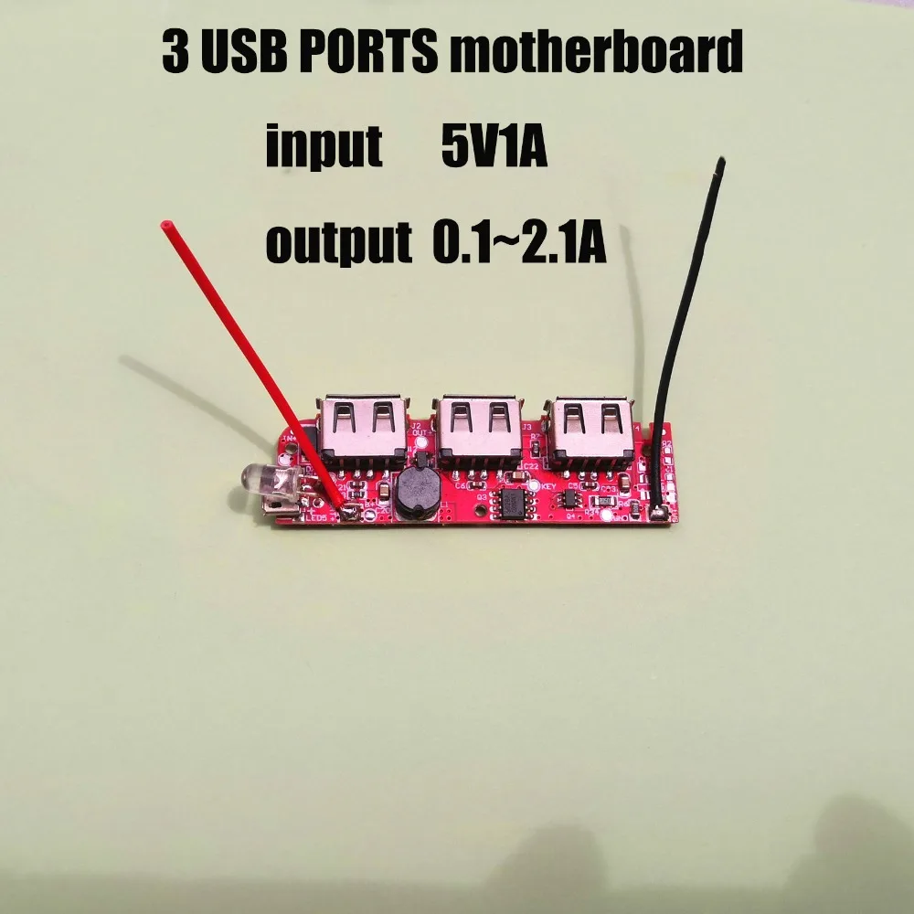 5S 5V 1A 18650 Мобильный Мощность банк модуля зарядки чехол PCB Батарея доска Оболочка три Порты usb DIY Наборы аксессуары для запасных частей