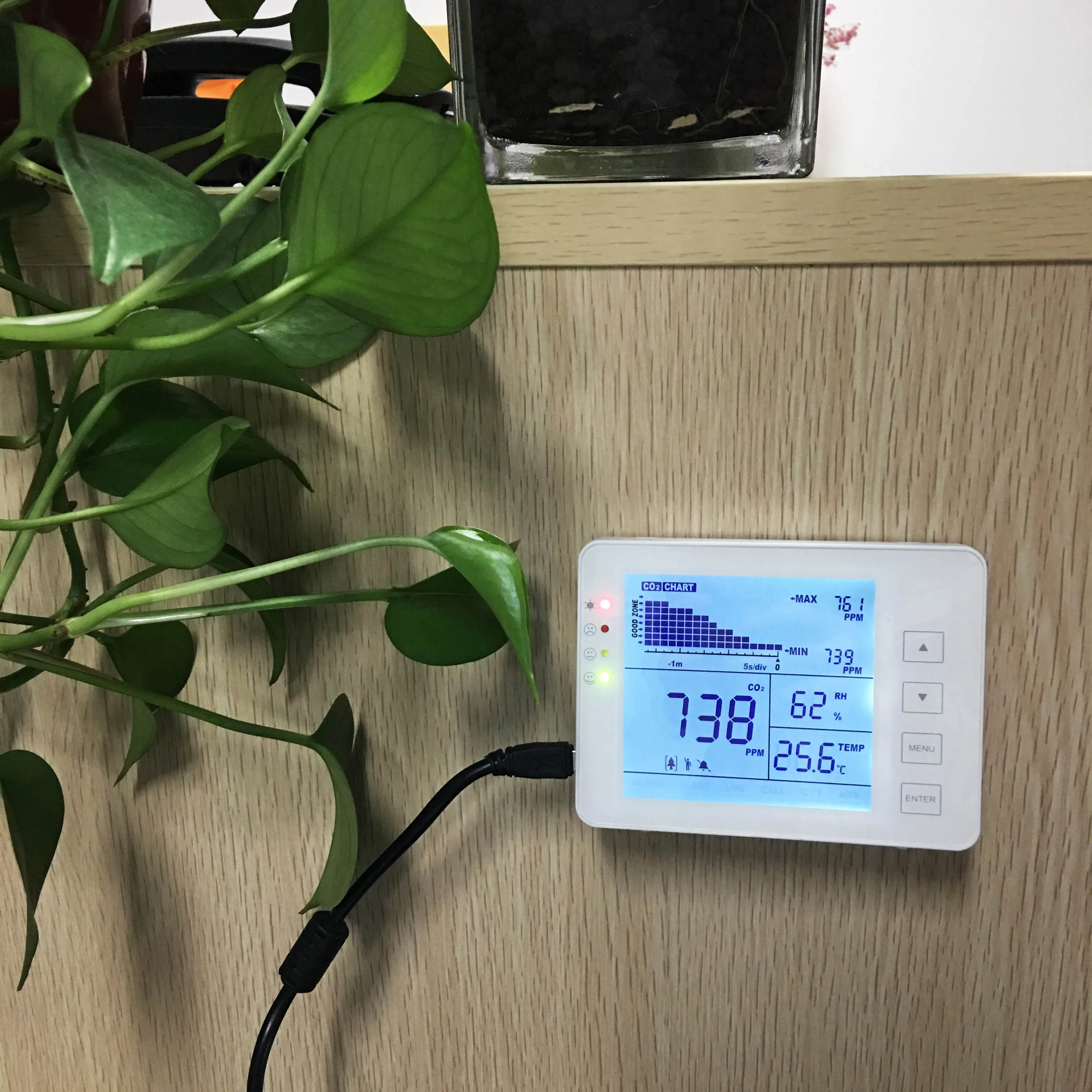 

IAQ ambient air detect co2 meter customize indoor co2 monitor