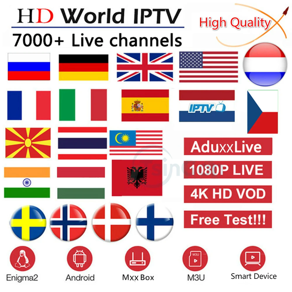 IPTV подписка Европа Франция Великобритания Немецкий Арабский голландский Швеция французский Польша Португалия Испания Смарт M3U 7000 Live Android