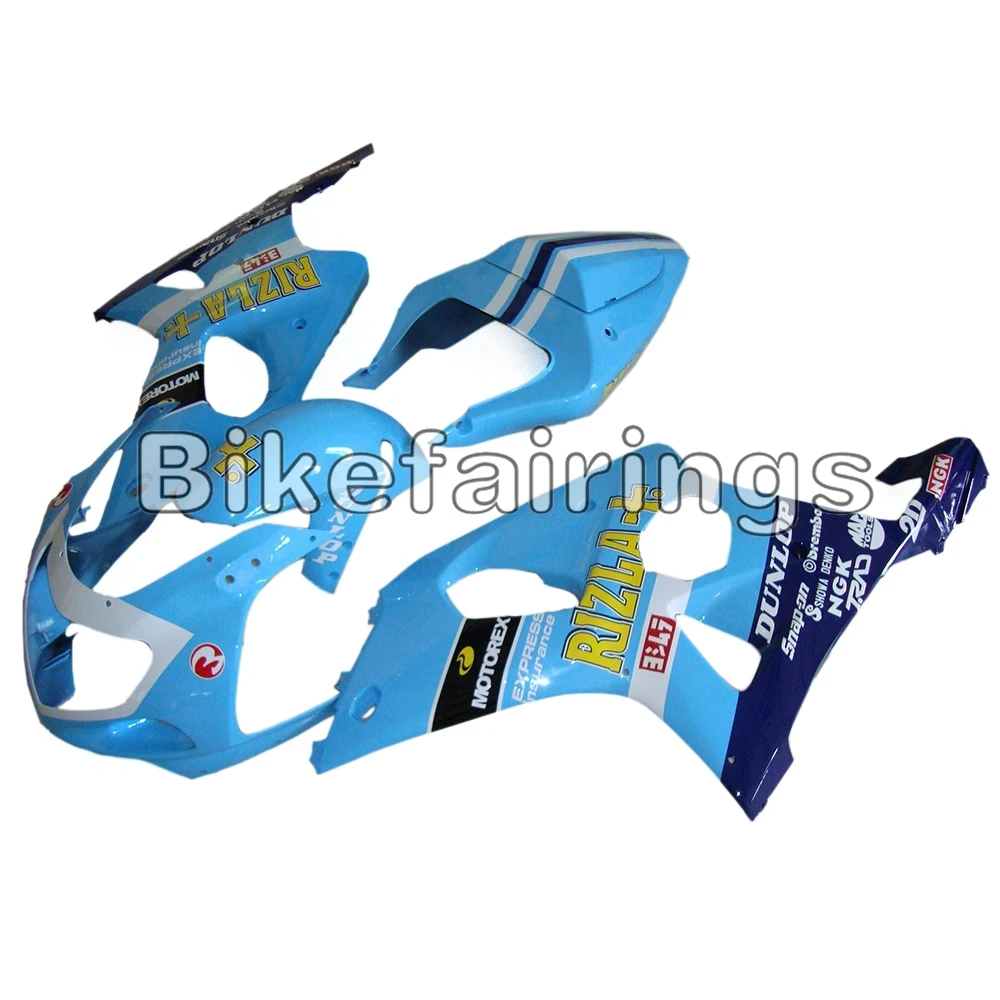 Синий кузов с черными Низами Обтекатели для Suzuki GSXR1000 K1 или K2 2000 2001 2002 Комплект кузова