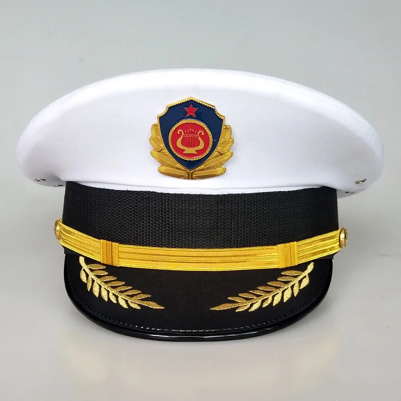 Повседневный морской судовой Шкипер, головной убор моряка для мужчин и женщин, военные кепки, темно-синие команды, шляпы для выступлений аксессуары для капитана