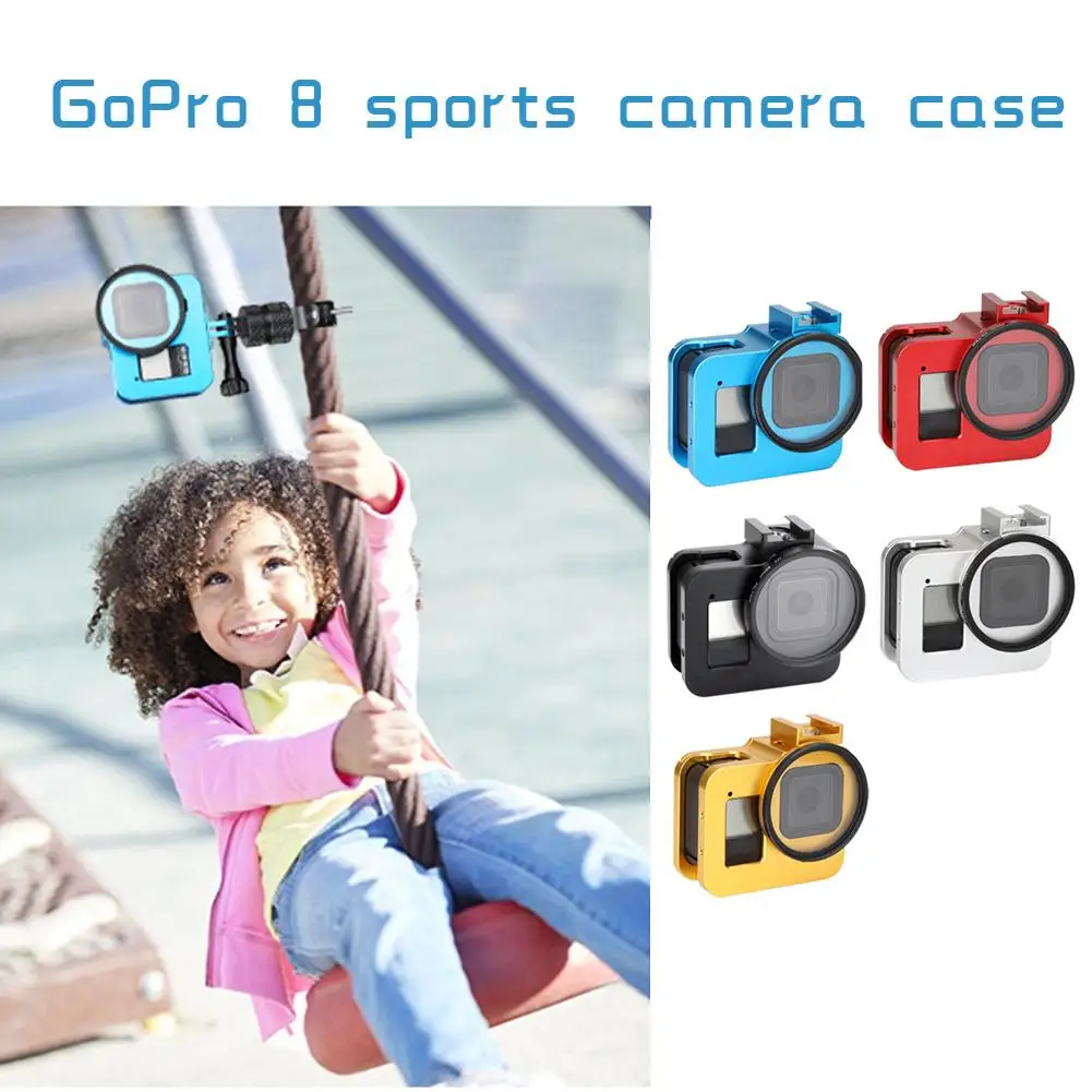 Металлический каркас защитный чехол Набор для GoPro 8 Sports camera Shell 52 мм УФ-фильтр алюминиевый сплав клетка для кролика чехол для DJI Osmo Act