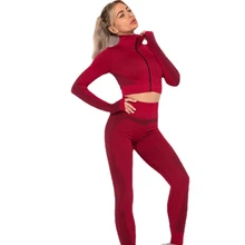 2/3Pcs Seamless Yoga Set Sportswear Female Workout Leggings Top Sport Clothes Training Suit Gym Fitness Clothing Women Yoga Suit
