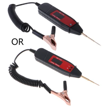 

1.65m Spring Line Car Digital LCD Electric Voltage Test Pen Probe Detector Tester With LED Light for Auto Car Testing Tool
