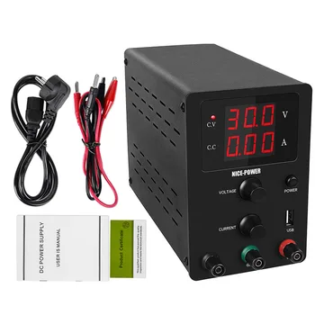 

USB Lab DC Switching Adjustable Power Supply laboratory 30V 10A Regulated Power Modul Digital Power Supplies LCD Protect Eyes