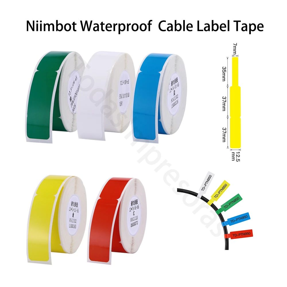 best mini thermal printer Original Niimbot D11 D110 Label Tape Paper Waterproof Label Printer Cable Paper Outdoor Printer Supplies Sticker Paper Etiquetas best mini printer for iphone