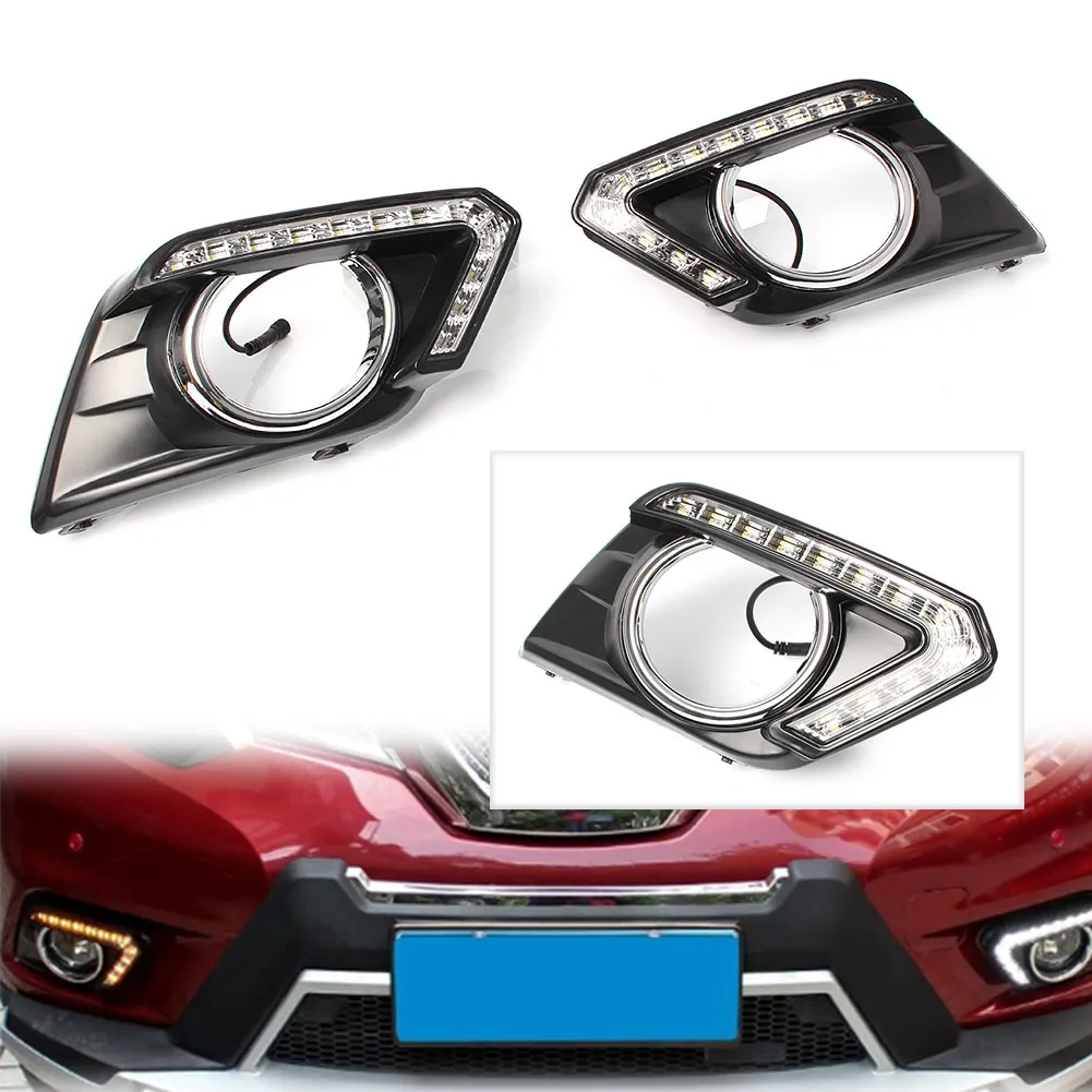 Car Front Bumper Turn Signals Lamps 1Pair For Nissan Rogue X Trail 2014