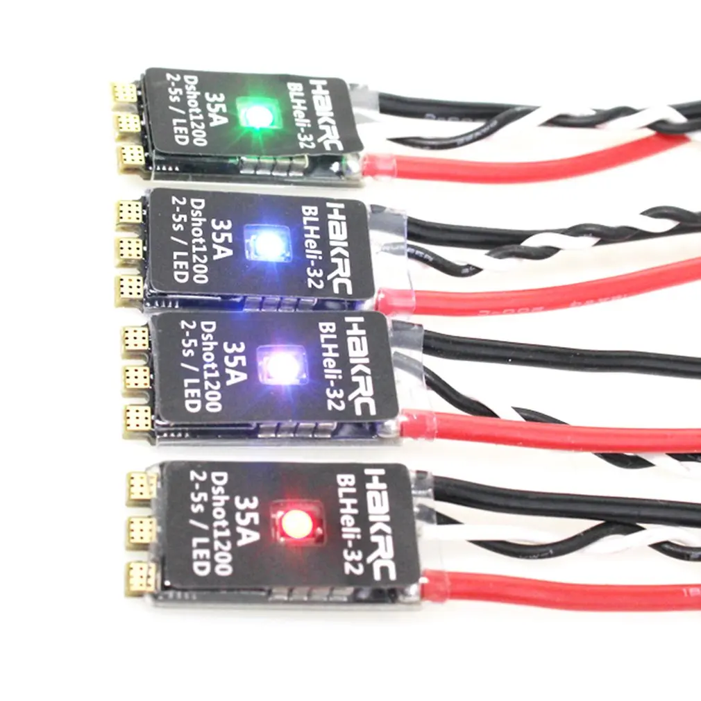 

HAKRC BLHeli_32 Bit 35A 2-5S ESC Built-in LED Support Dshot1200 Multishot for FPV RC Drone Aircraft Upgrade Part Accessory