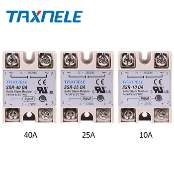 

Single Phase Solid State Relay SSR-40DA SSR-25DA SSR-10DA DC To AC 3-32VDC Input 24-380VAC Output solid state relay