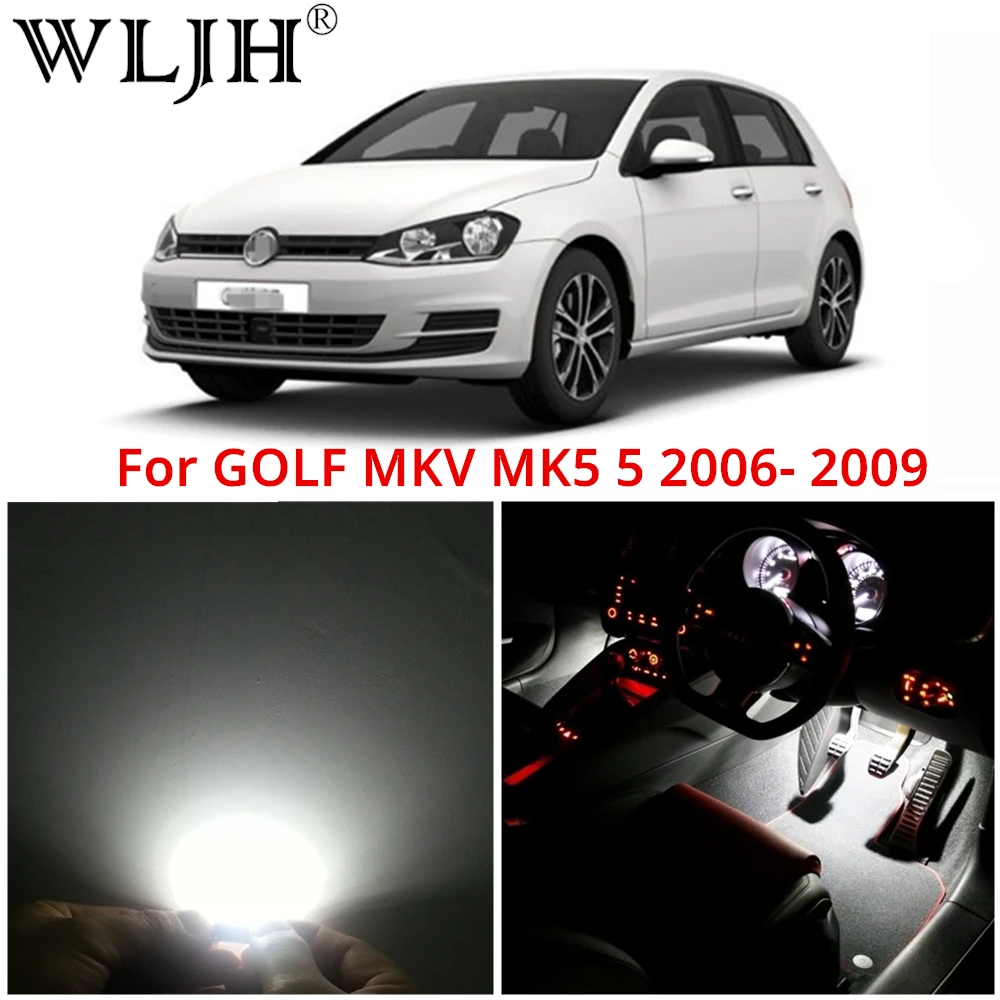 Wljh 12x Pure White Canbus Mirror Light Led Interior Lighting Kit For