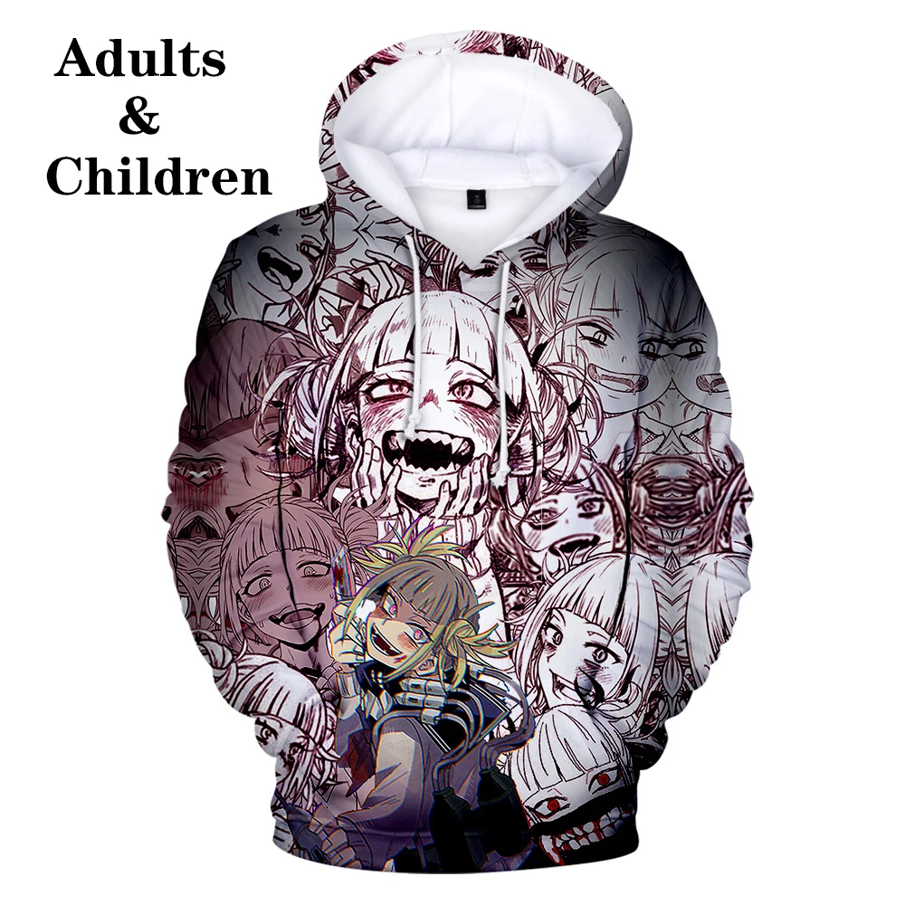 

Himiko Toga 3D Hoodies kids Men women Harajuku 3D Hooded boy girl Fashion Suitable Cute Autumn pullover Children Sweatshirts top