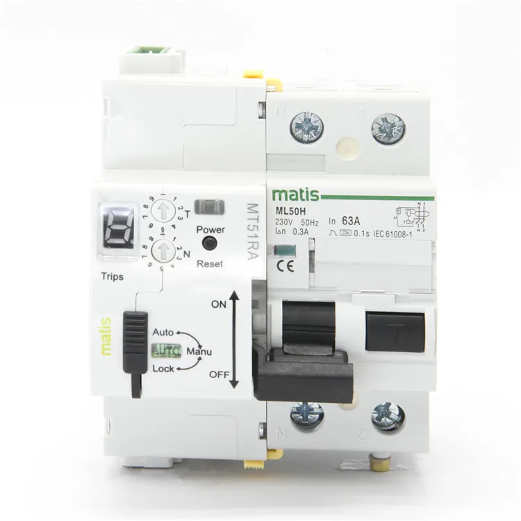 Matismart MT51RA повторный выключатель 2P RCCB 63a