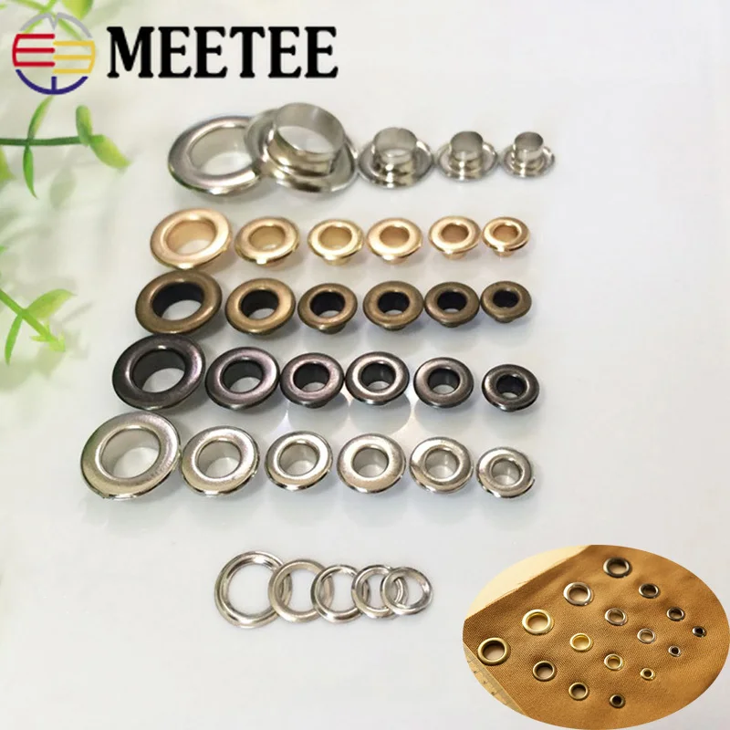 Meetee 100 шт. 3 5-15 мм медные пряжки для ушей уплотнительное кольцо заклепки кнопки