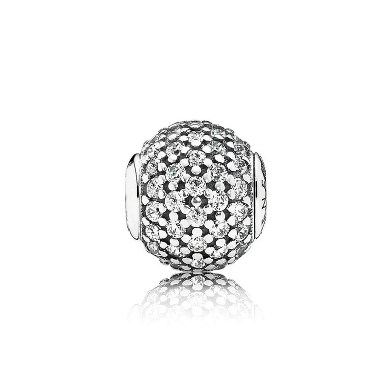 Благородство расцвета с кубическим цирконием бисера Fit Pandora Essence коллекция браслет 925 пробы серебряные ювелирные изделия