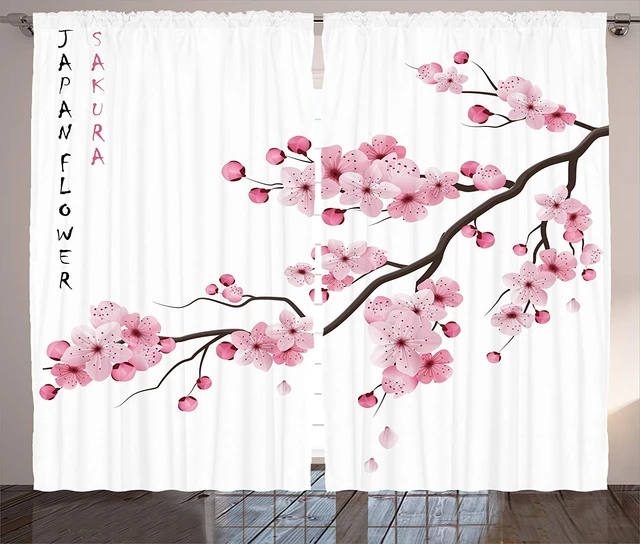 SAKURA SNOW - JAPAN PAGODA TEMPLE ASIA CHERRY BLOSSOM PINK FLOWERS -  WATERCOLOUR