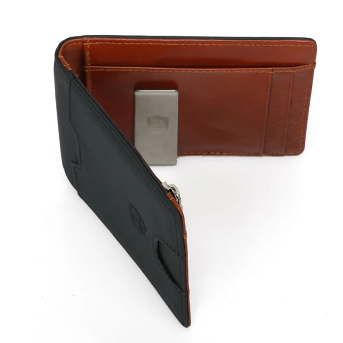 Стиль мужской RFID кошелек держатель для карт кожаный тонкий чехол для карт с зажимом для денег