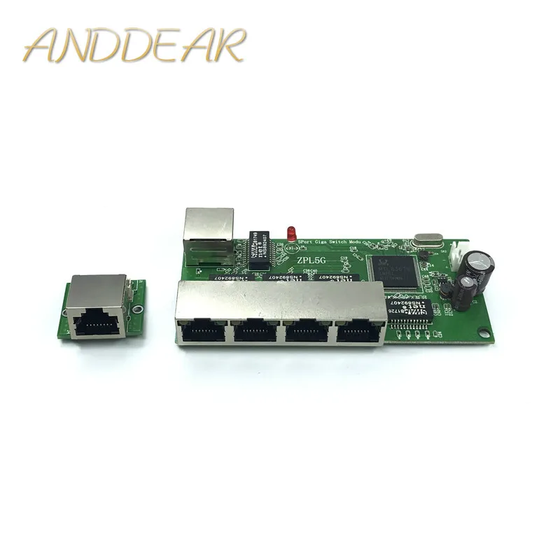 

5-port Gigabit switch module is widely used in LED line 5 port 10/100/1000 m contact port mini switch module PCBA Motherboard