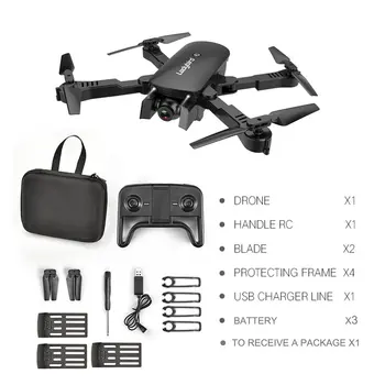 

R8 Drone Folding Professional HD Aerial Four-Axis Aircraft Optical Flow Following Dual Camera With Storage bag And Battery set