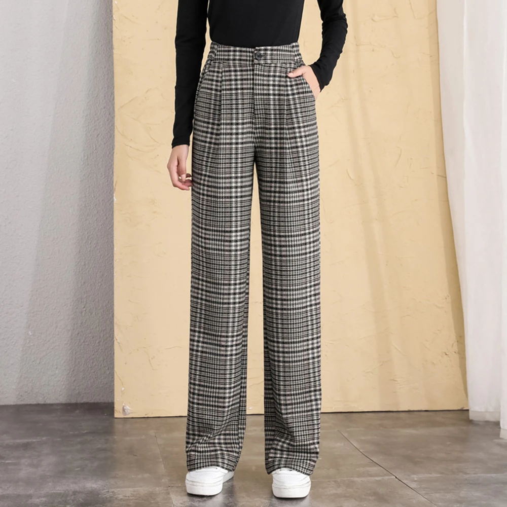 Checkered wide leg pants Clearance