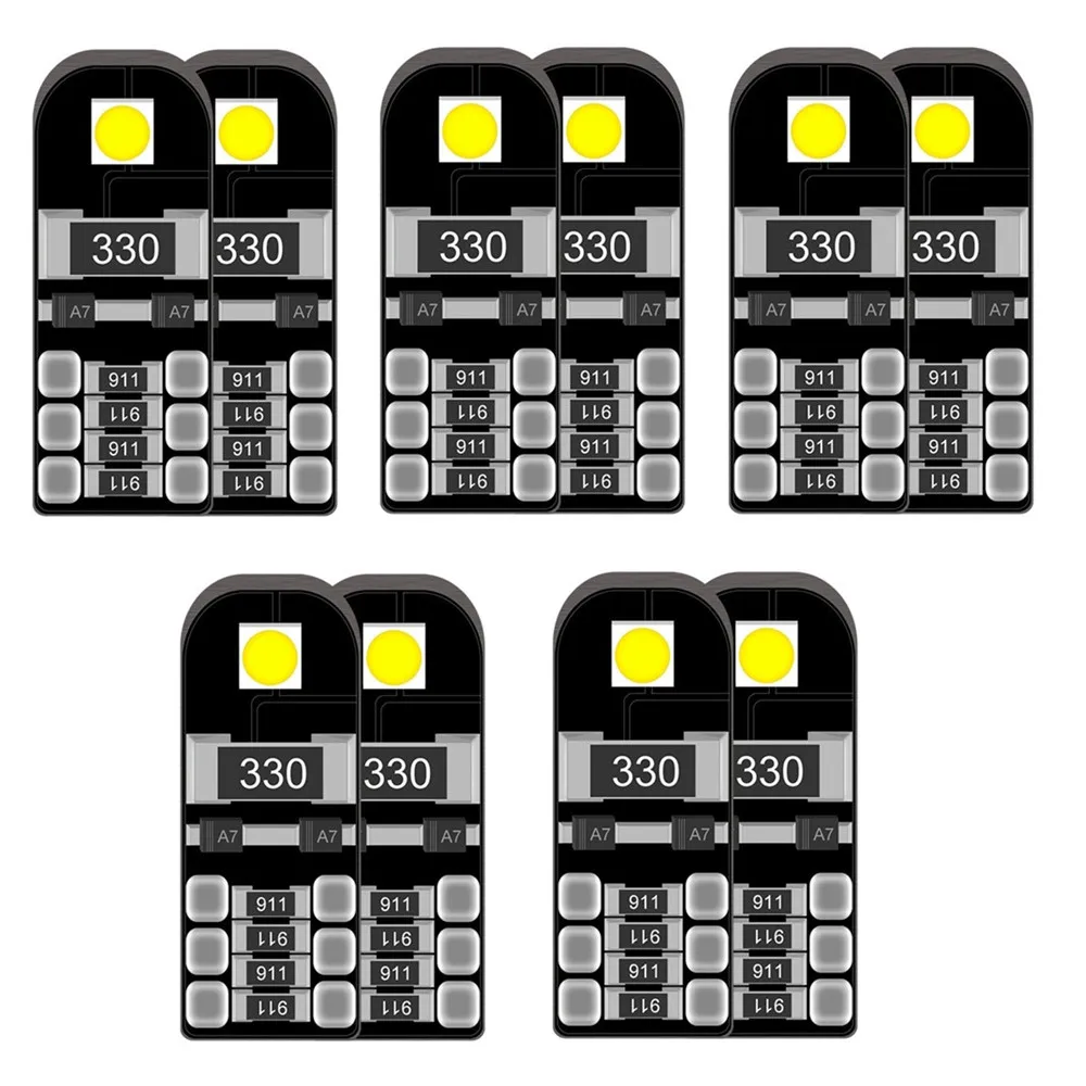 

10x T10 LED Canbus W5W 194 168 led Interior Xenon White LED Car Light NO OBC ERROR 3030SMD Auto Interior Dome Lights Trunk Lamp