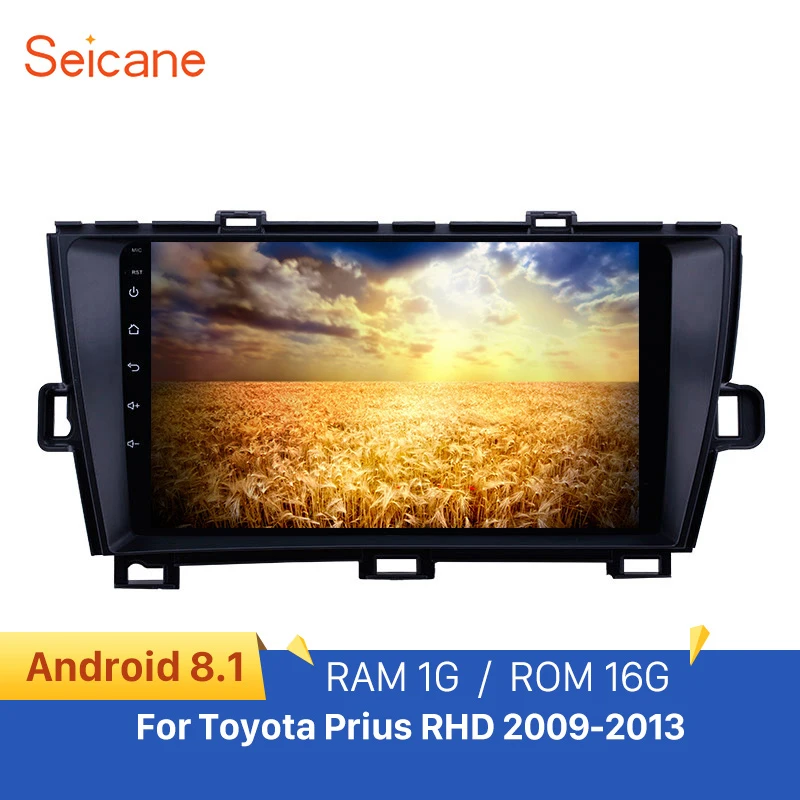 Автомагнитола Seicane 9 дюймов GPS для Toyota Prius RHD 2009 2010 2013 Android 8 1 с HD сенсорным экраном