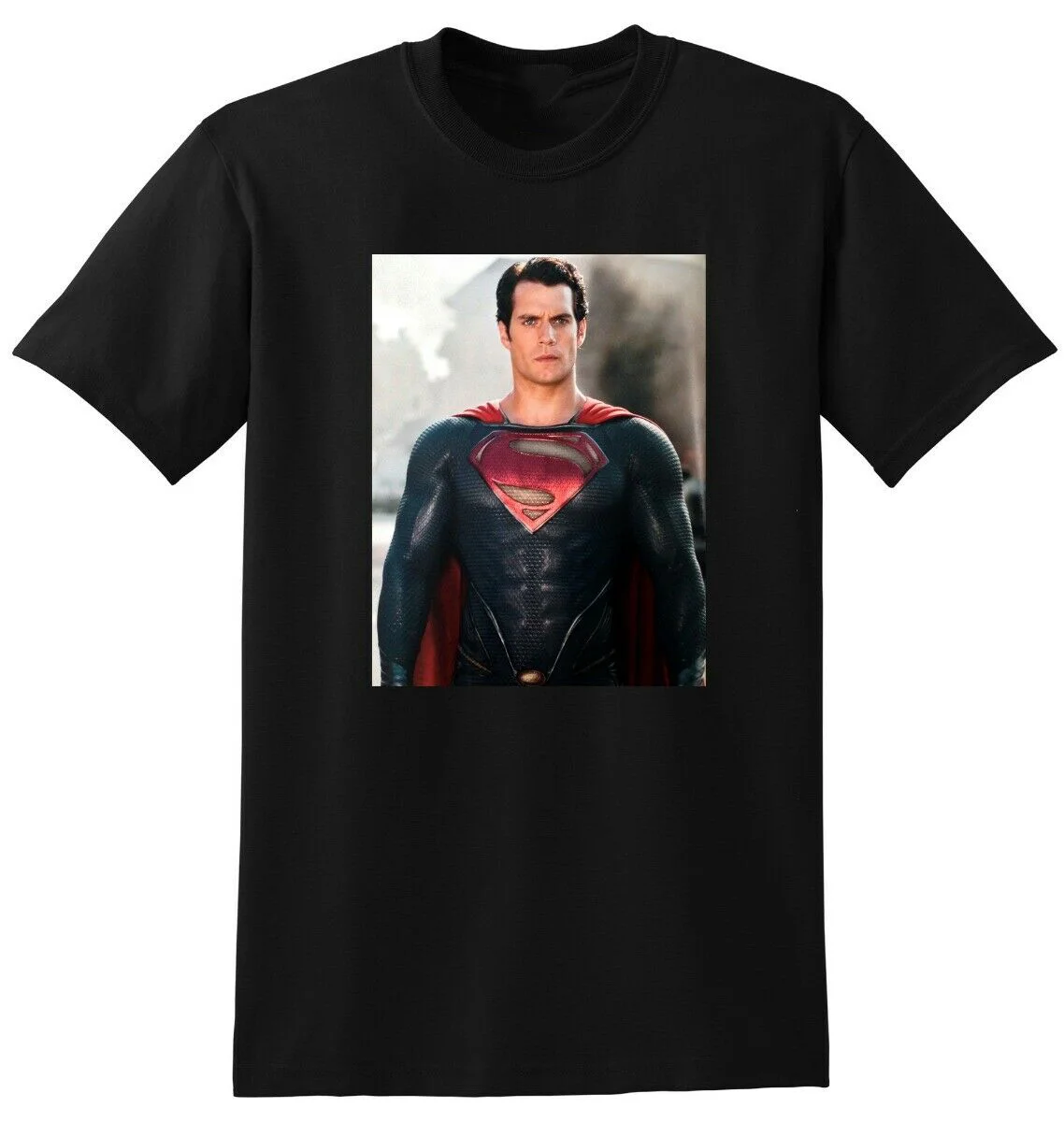 Новая мужская футболка со стальным принтом Винтажная с круглым вырезом и henry cavill