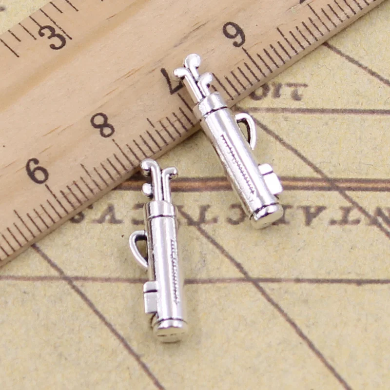20pcs Charms Golf Barrel Bag 24x7mm Antique Silver Color Pendants Making DIY Handmade Tibetan Finding Jewelry Bracelet | Украшения и