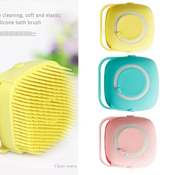 

Pet Adult Bath Brush Soft Silicone Comb Dogs Cats Massage Brush Shower Hair Removal Comb Cleaning Grooming Tool