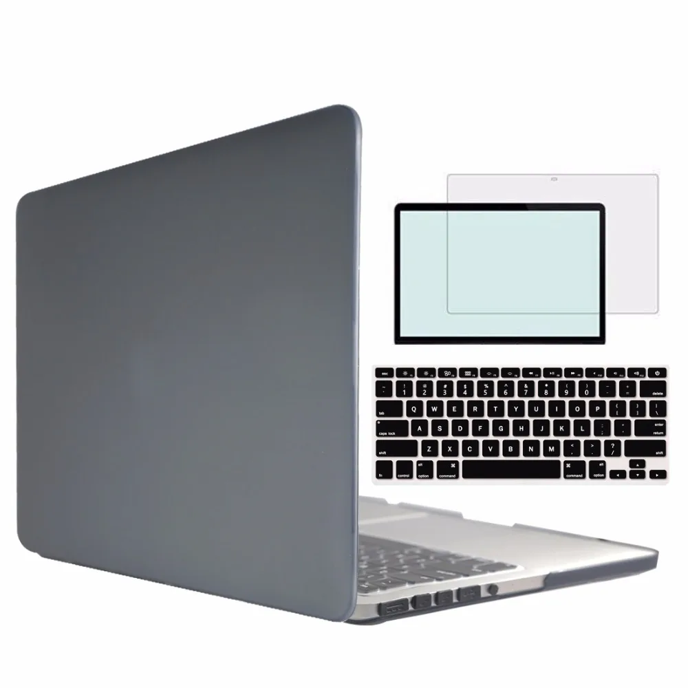 RYGOU прорезиненный матовый кристально чистый жесткий чехол для Macbook Pro 15 с CD ROM A1286