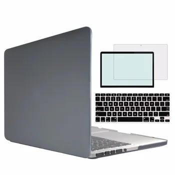 

RYGOU Rubberize Matte Crystal Clear Hard Case for Macbook Pro 15 with CD-ROM A1286 or Mac Book Pro Retina 15.4 inch A1398 Case