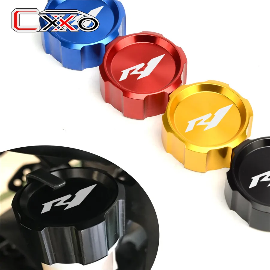 

For KAWASAKI Z750 Z1000 Z800 LOGO Rear Brake Fluid Reservoir Cap Fits For Yamaha MT07 MT09 MT03 R1 R6