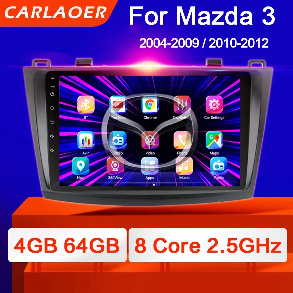 Для Mazda 3 2004 2013 maxx axela android 9 0 автомобильный DVD GPS Радио стерео 1G 16G WIFI бесплатная