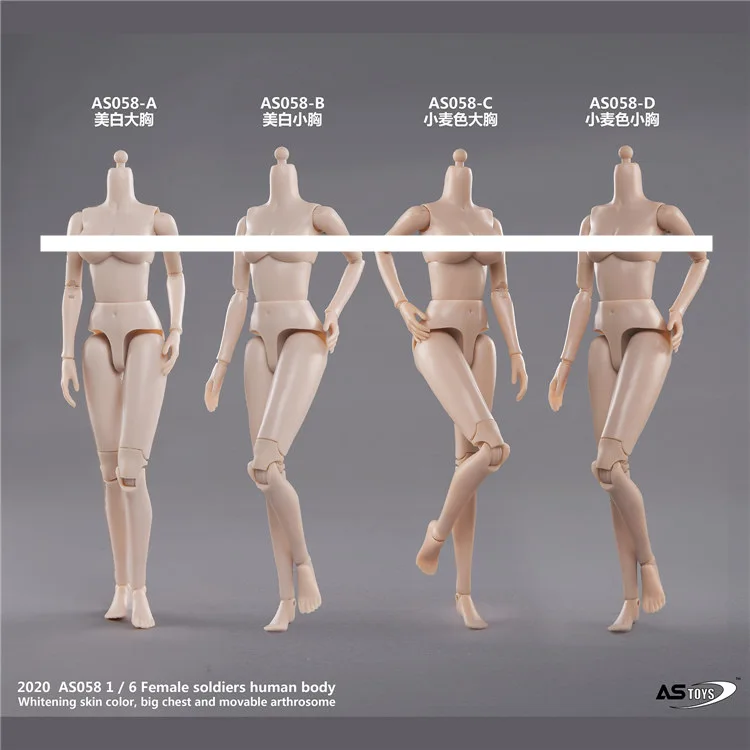 ASTOYS 1/6 AS058C Female Suntan Skin Big Bust Flexible Slender Body Figure Toy 