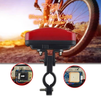 

T16 GPS Tracking Device Bike GPS Tracker APP Tracking GPS Locator Device LED Light Waterproof Real Time Tracking GPS System