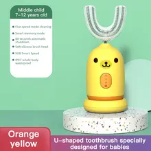

2021 Smart 360 Degrees Electric Toothbrush Kids U-shape Silicon Automatic Ultrasonic Teeth Tooth Brush Cartoon Pattern Children