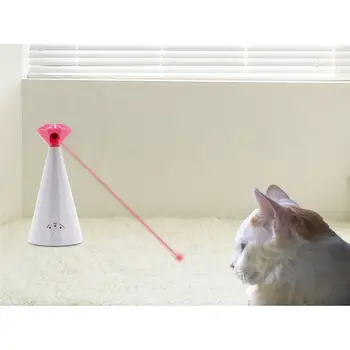 

Diamond Shaped Interactive Cat Toy Electric 3 Speeds Adjustable Pet Pointer without Battery (Red)