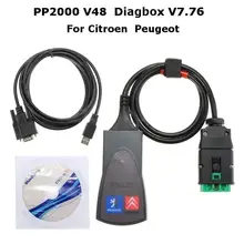 PP2000 V48 Lexia3 диагностический сканер Diagbox V7.76 инструмент для диагностики неисправностей Тестер инструмент для Citroen peugeot черный авто