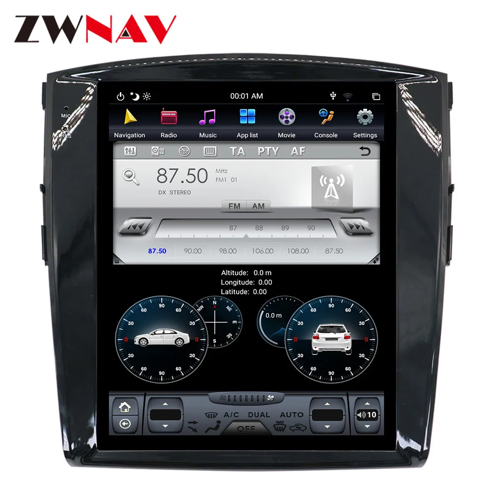 DSP Carplay вертикальный экран Tesla Android 9,0 Автомобильный gps плеер для MITSUBISHI PAJERO V97 V93 Shogun Montero 2006+ Радио стерео карта