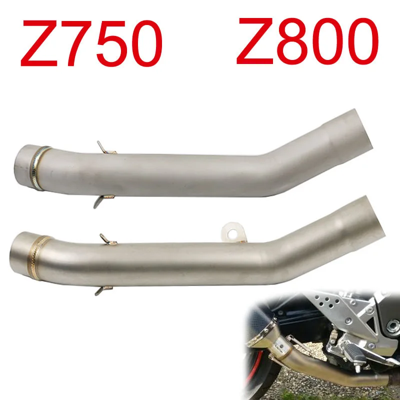 Motorcycle Exhaust 51mm Inlet Adapter Middle Tube Connect Link Pipe For Kawasaki Z800 Z 800 Z750 | Автомобили и мотоциклы