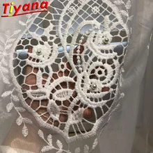 Rideaux en Tulle brodés de fleurs de pivoine creuses, pour fenêtre de salon, perles blanches, pour chambre à coucher, balcon # VT