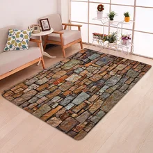 Фланелевый ковер с принтом, 3D каменный настенный коврик с принтом для комнаты, ковер для гостиной, спальни, домашний декор, коврик