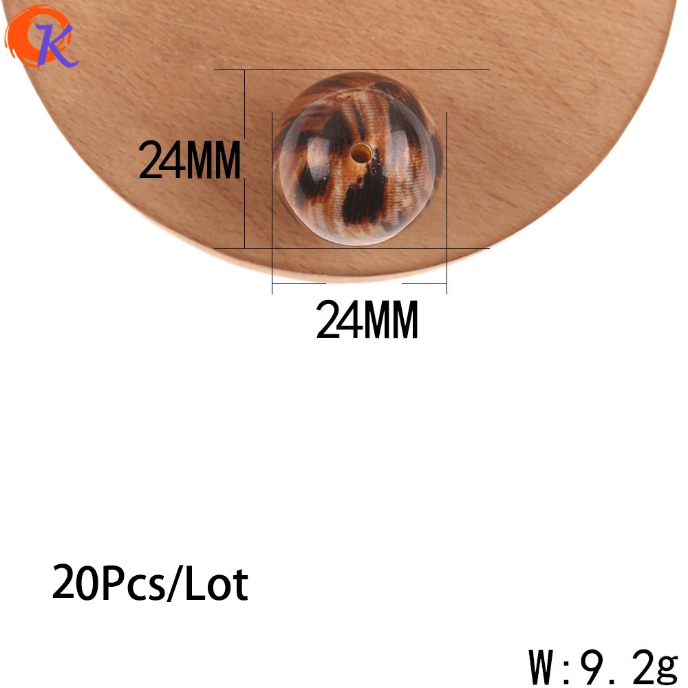 24MM 20PCS Сердечный дизайн 16 мм-24 мм акриловые бусины/Аксессуары для ювелирных изделий/Леопардовый Бисер с принтом/ручная работа/Сделай сам изготовление бусин/фурнитура для сережек - Цвет: 24MM 20PCS